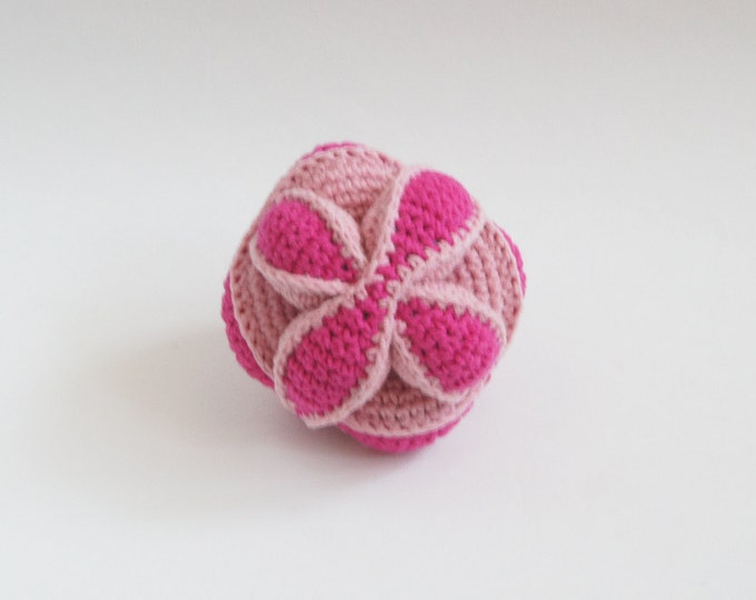 Montessori Ball, Crochet Puzzle Ball, Amish puzzle Ball, For Baby, Soft Ball, Stress Toy, Baby Clutch Ball, Crochet Toy