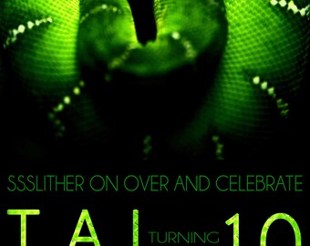 Snake Reptile Birthday Party Invitation Digital Download File