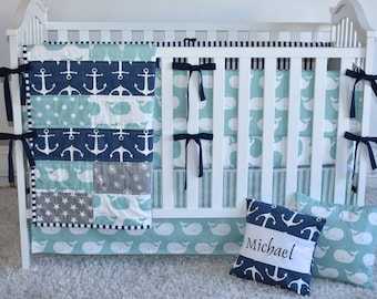 nursery whale quilt | etsy nursery whale quilt | etsy
