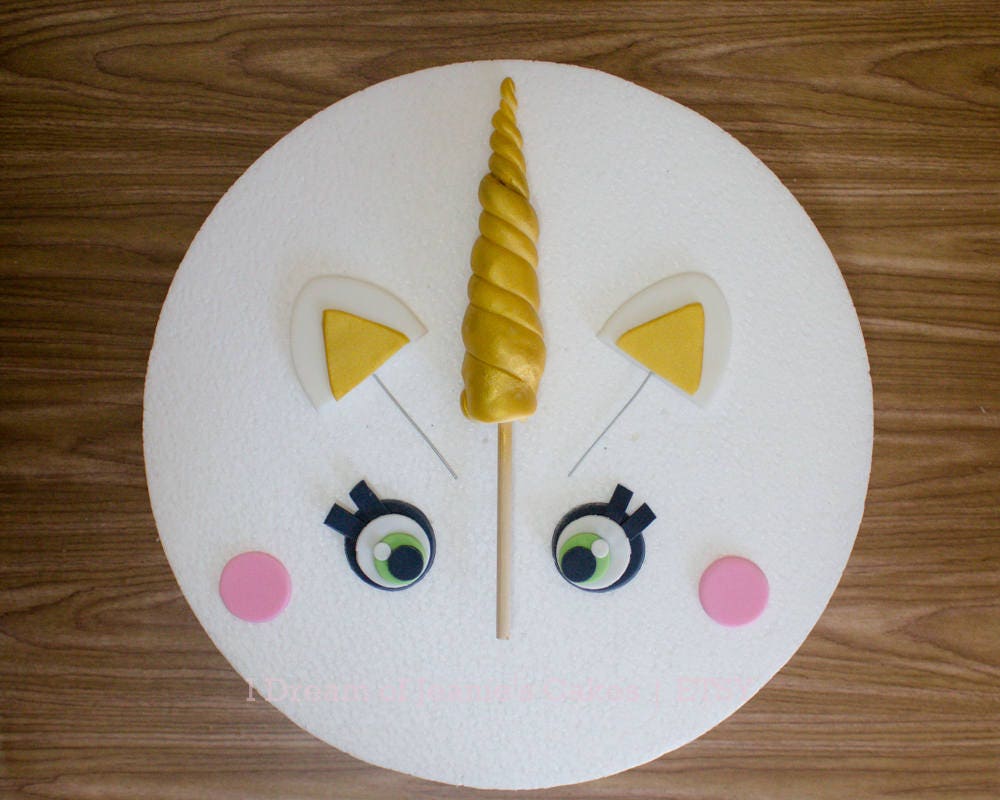 unicorn horn cake topper set unicorn horn ears eyes and