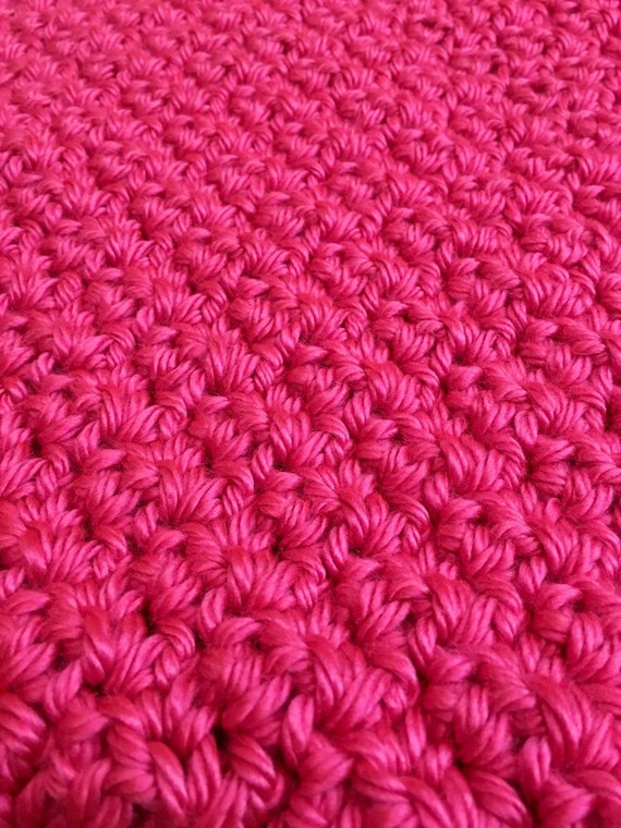 Diagonally Crocheted Moss Stitch Baby Blanket Pattern from ...