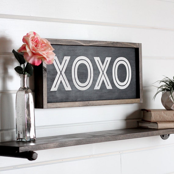 XOXO Sign Valentines Day Wood Sign Farmhouse Sign Hugs and