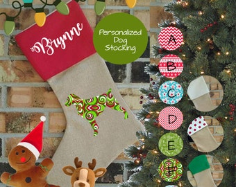 Brittany Dog Christmas Stocking