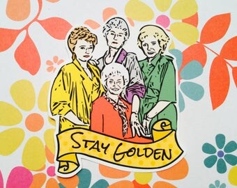 original Golden Girls stickers, geekery, gifts for geeks, illustration