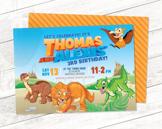 Land Before Time Birthday Invitations 6