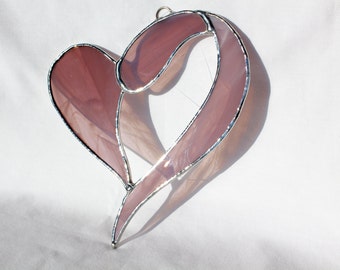 Stained Glass Heart Suncatcher - Stained Glass Suncatcher - Stained Glass Heart - Heart - Valentine's Day - Valentine's Day Heart - Purple