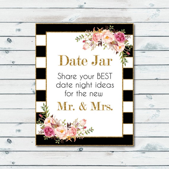 Date Jar Printable Sign Date Jar Share Your Best Date Idea 