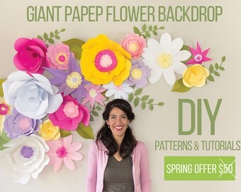 Full - Giant Paper Flower Backdrop (Patterns and Video Tutorials)
