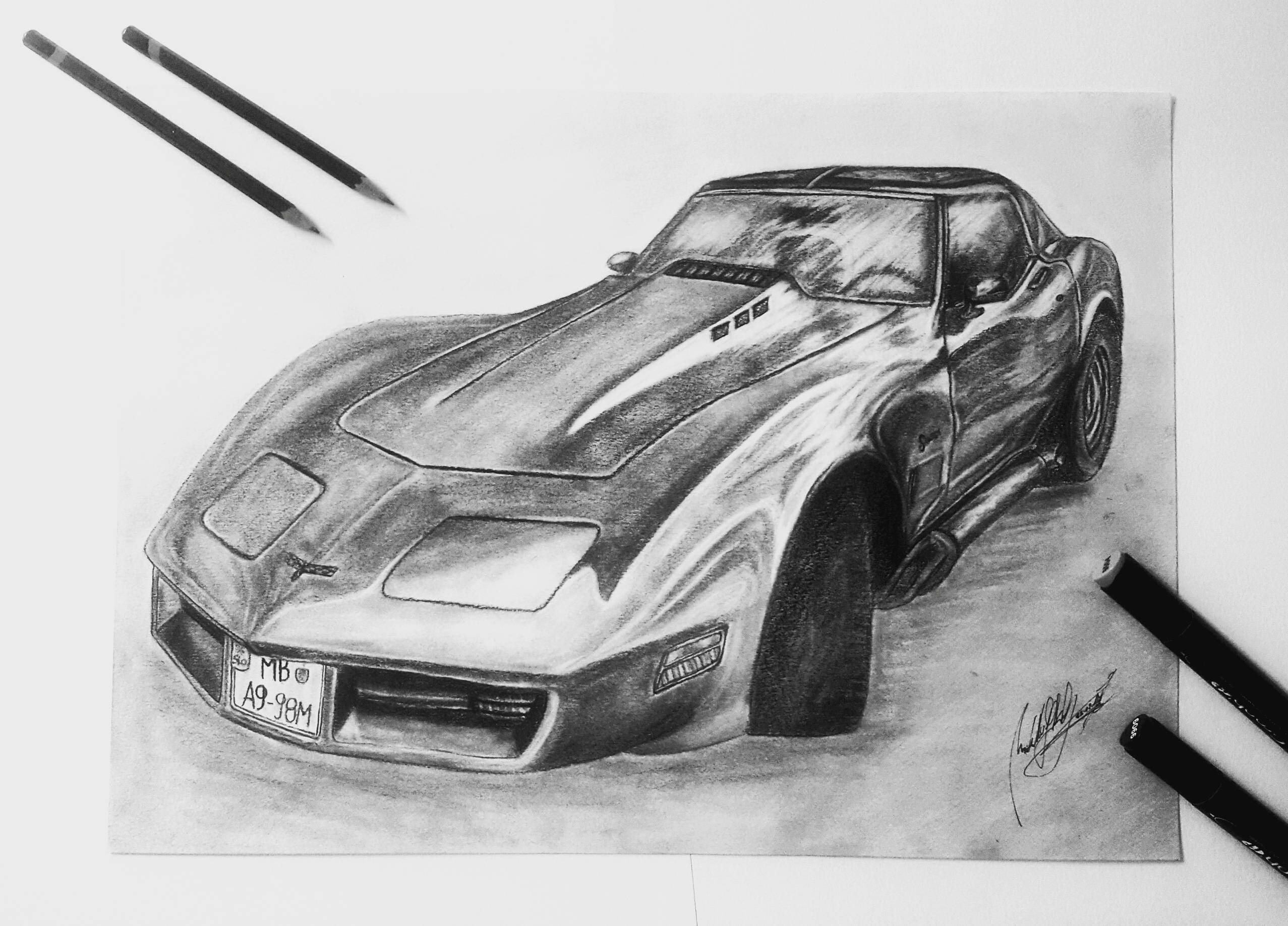 Custom Car Drawing/ Custom pencil drawing/ Drawing from photo/