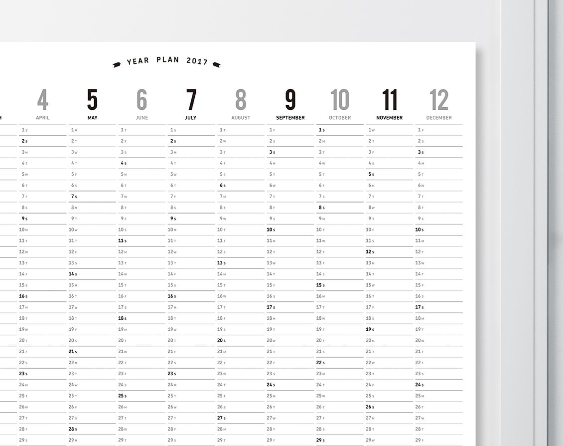 2017 Wall Calendar A1A2A3 Size Printable Calendar 2017