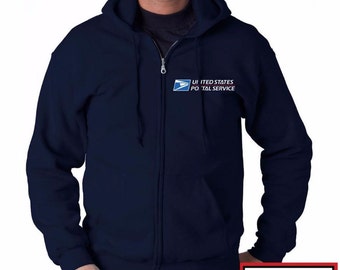USPS Embroidered Full Zipp Sweatshirt Fast Shipping NEW! Many colors available!!