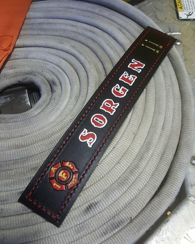 Firefighter Locker Name Tag Stitched Gear Grid/Universal