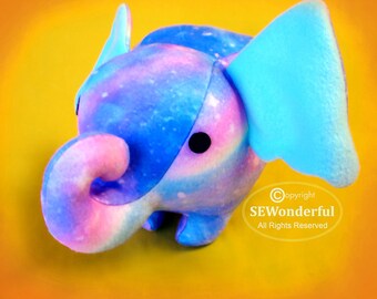 Cute Elephant Plush Stuffed Animal Sewing Pattern PDF