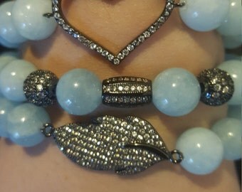 Natural sea water bracelets set