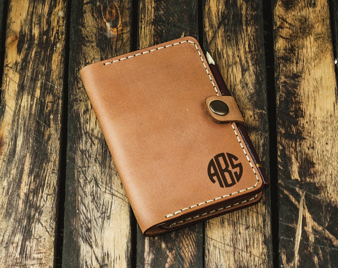 Personalized Field Notes cover - Field Notes cover - Field Notes leather cover - Custom Field Notes holder - Cardholder