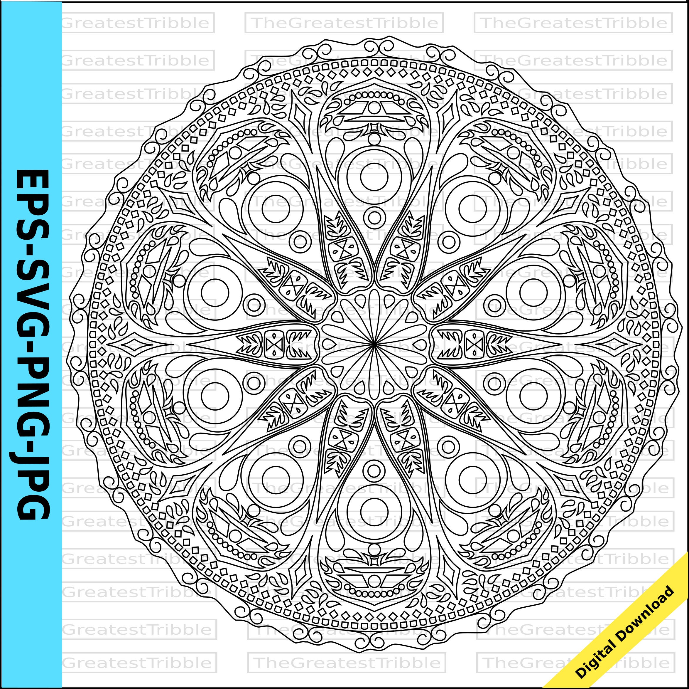 Free Free Mandala Vector Svg 100 SVG PNG EPS DXF File