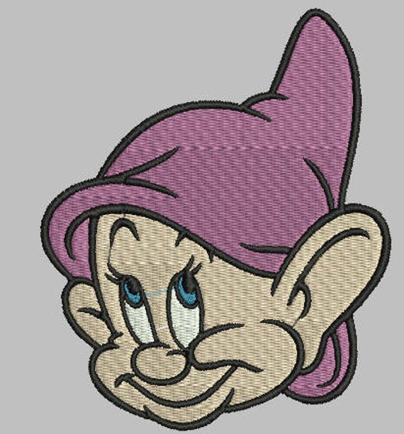 Items Similar To Embroidery Design Disney Dopey Face 4 X 4 Hoop Size On Etsy 