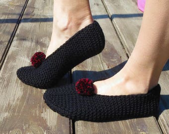 Womens clothing black clothes custom shoes black slippers crochet slippers house slippers fuzzy slippers christmas wedding slippers womens