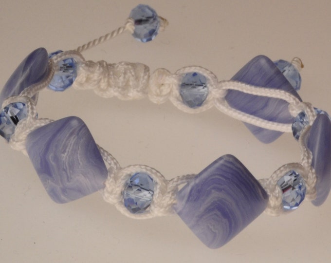 Blue agate bracelet talisman amulet Blue amulet bracelet female gift Christmas New Year Valentine Day stylish blue gift woman