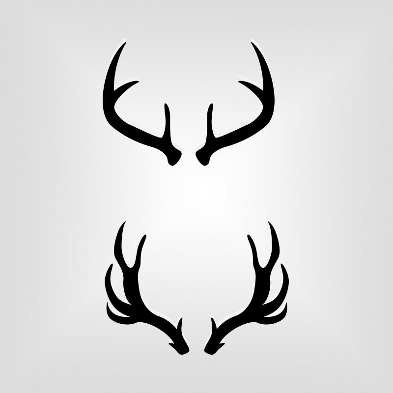 Download Deer Antlers Outline Silhouette Cutout Vector art Cricut