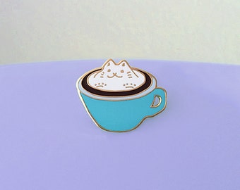 Cat Latte (Blue) Enamel Pin