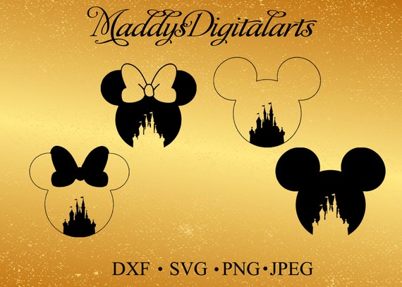 Disney Castle Mickey Mouse SVG Monogram Minnie Mouse Svg