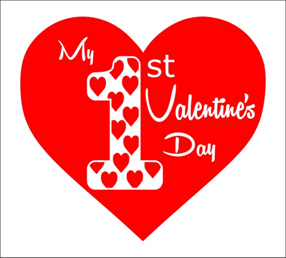 Download SVG Commercial Use Cutting file My First Valentine's day