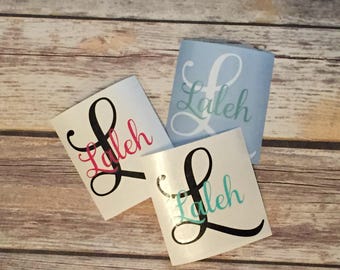 Yeti Decal, Monogram Yeti/Tumbler Decal, Monogram