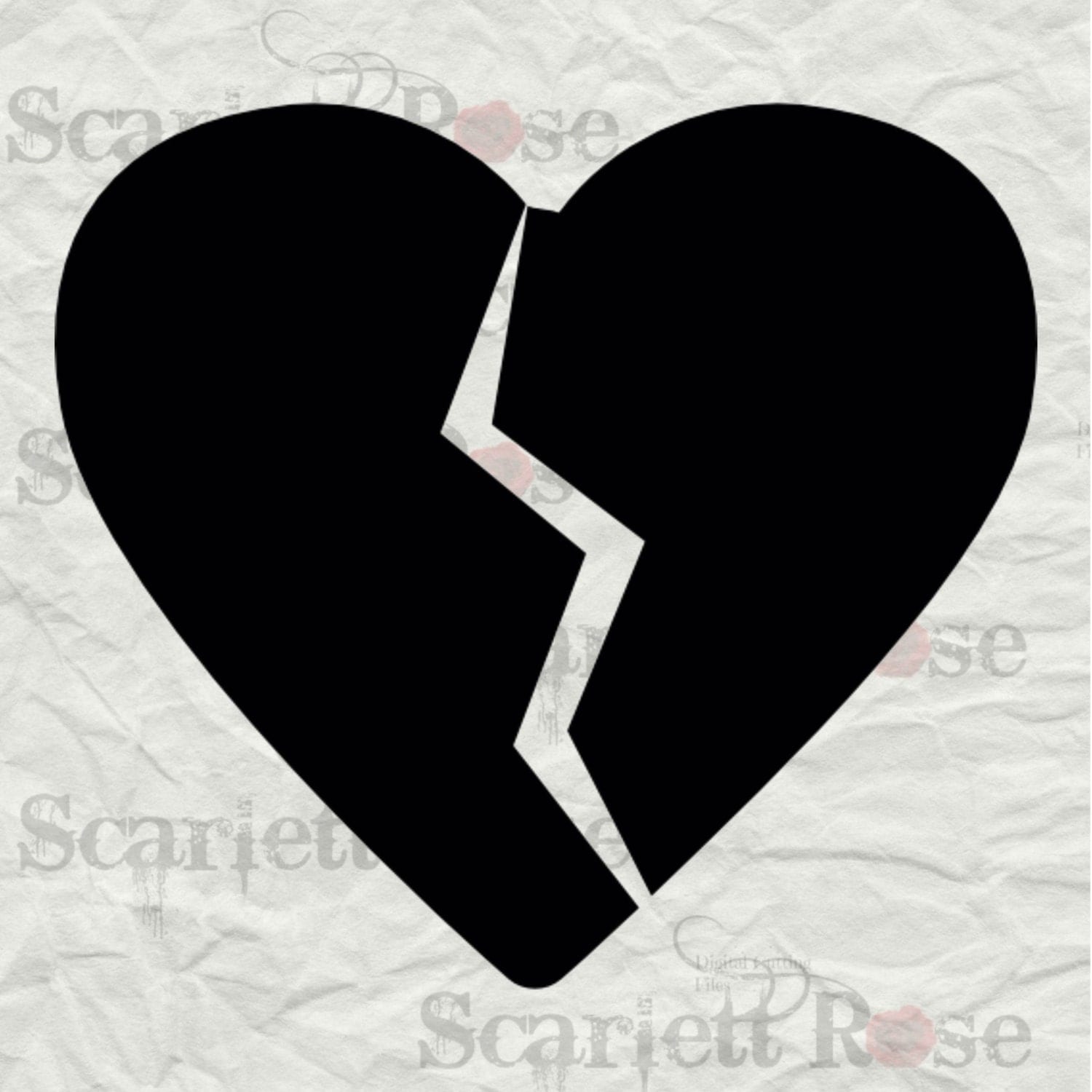 Broken Heart SVG svg cutting files for Cricut & Silhouette