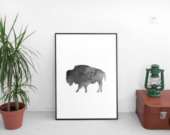 LIMITED TIME! Buffalo print | buffalo art blue Buffalo, New York print | buffalo decor | Buffalo, NY | Buffalo home decor