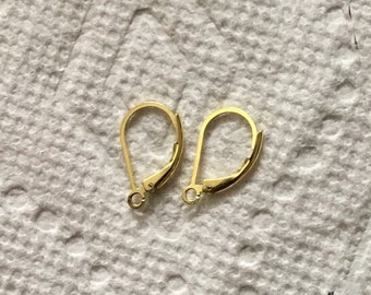 Vermeil sterling silver lever back
