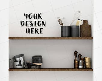 Blank Kitchen Wall kitchen art mockup | etsy Blank Kitchen Wall kitchen art mockup | etsy