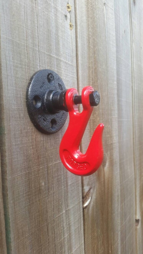 Industrial wall hook Red
