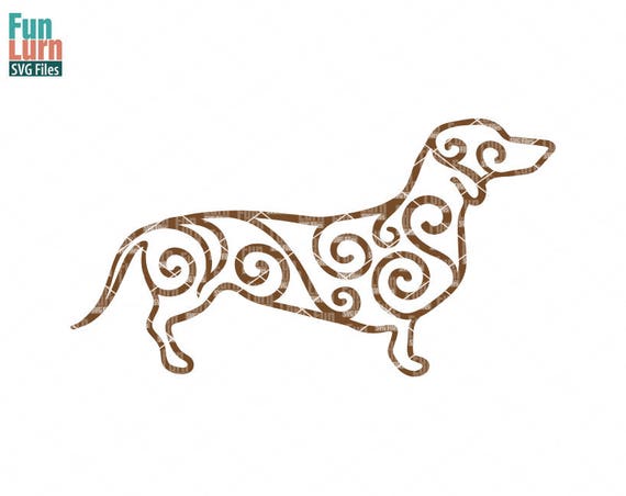 Download Dachshund Zentangle Dog Intricate Swirl svg png dxf eps