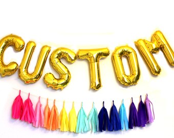 Gold Letter Balloons - 16" Mylar CUSTOM Letter Balloon - Choose Your Letter - Oh Baby Balloon - Birthday Party Decor - Small Balloon Letters