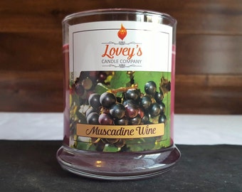 Muscadine Wine Scented Soy Candle - Fruity - Sweet - Birthday Gift - Housewarming Gift - Wedding Gift - Hand Poured Soy Candle