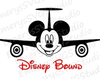 SVG DXF File for Airplane Mickey Disney Bound