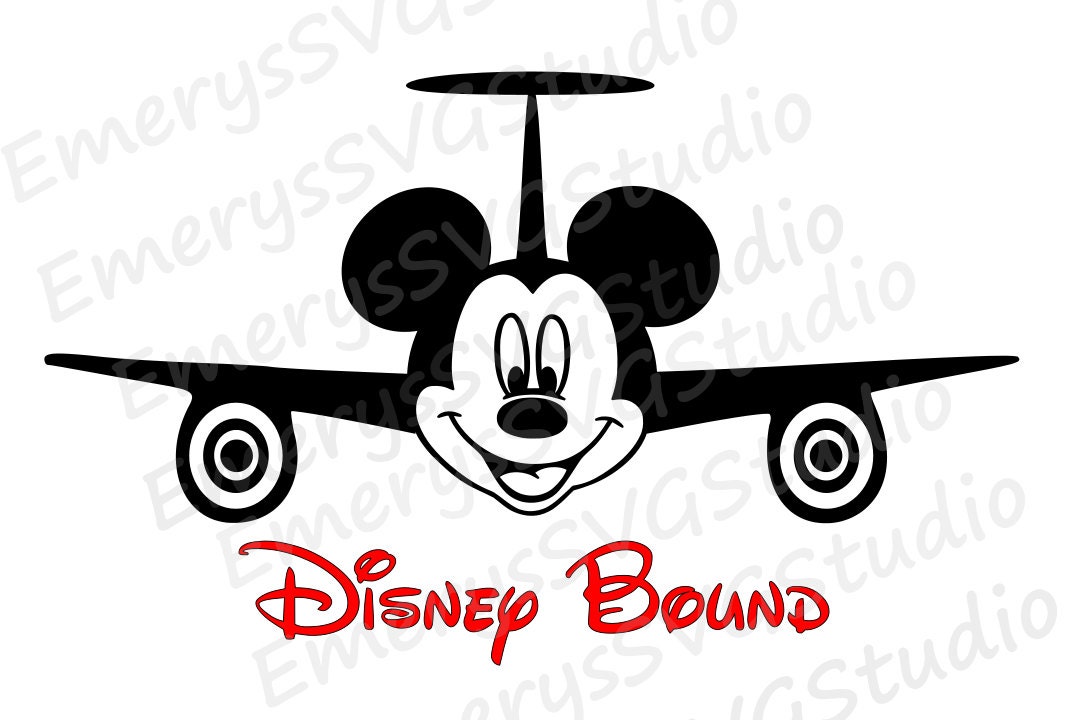 Download SVG DXF File for Airplane Mickey Disney Bound