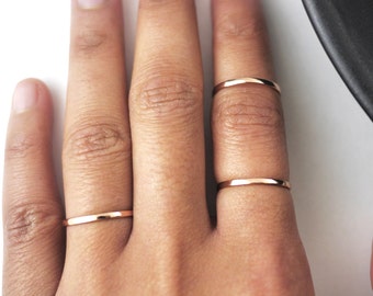 Rose Gold Ring Plain Band | Plain Rings | Stacking Rings | Delicate Rings | Rose Gold Rings | Ring Bands | Ring For Girlfriend | Simple Ring