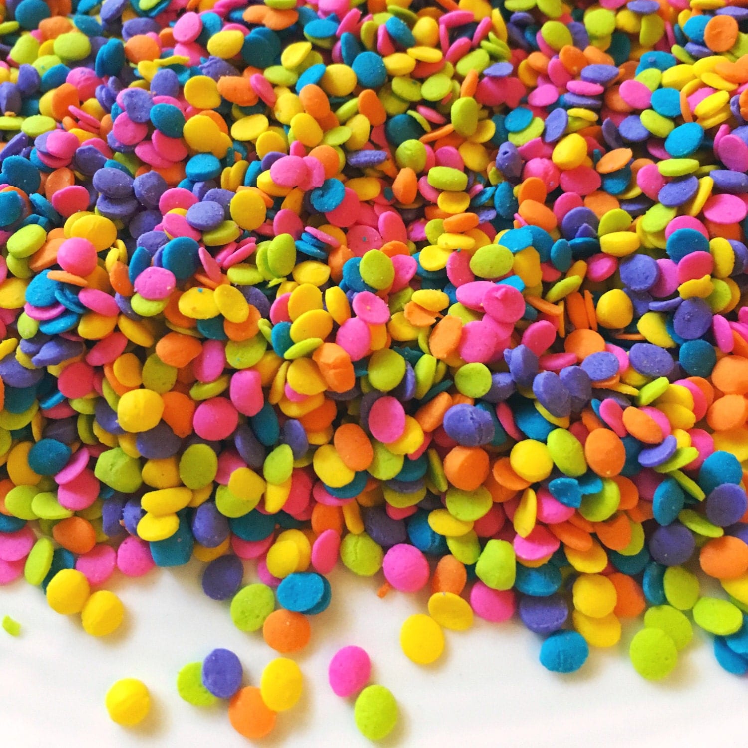Edible Sprinkles Neon Confetti Quins sequins sprinkles
