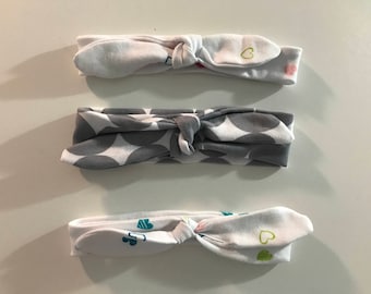 BABY headbands 3 US dollars for one or 7 US dollars for 3 Baby Headband- Baby Headwrap- Knotted Headwrap- Knotted Headband-