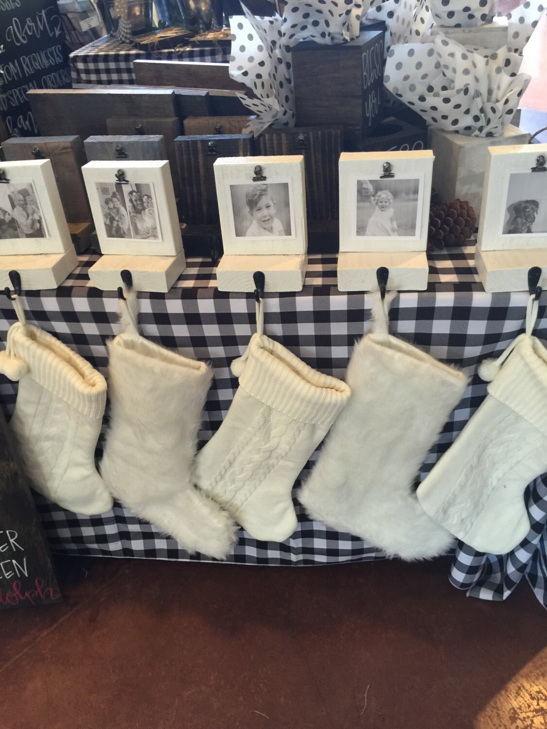 Frame Stocking Holders by presentandpantry on Etsy