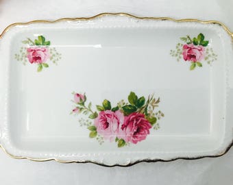 Royal Albert "American Beauty" sandwich tray.