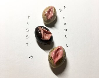Vagina magnet sculpture polymer clay