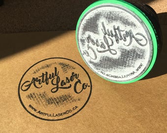 Large Custom Round Stamp 2.5" Round. Custom stamp for shop branding, wedding stamp, save the date stamp