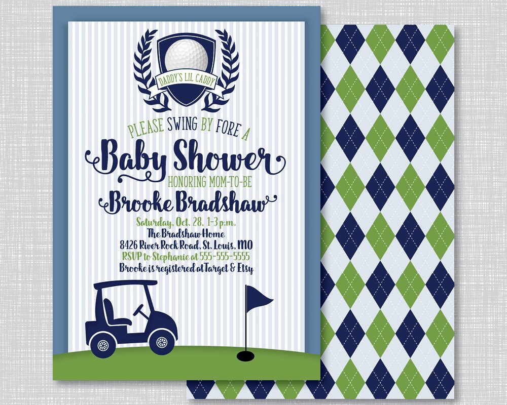 Golf Baby Shower Golf Baby Shower Invitation Golf
