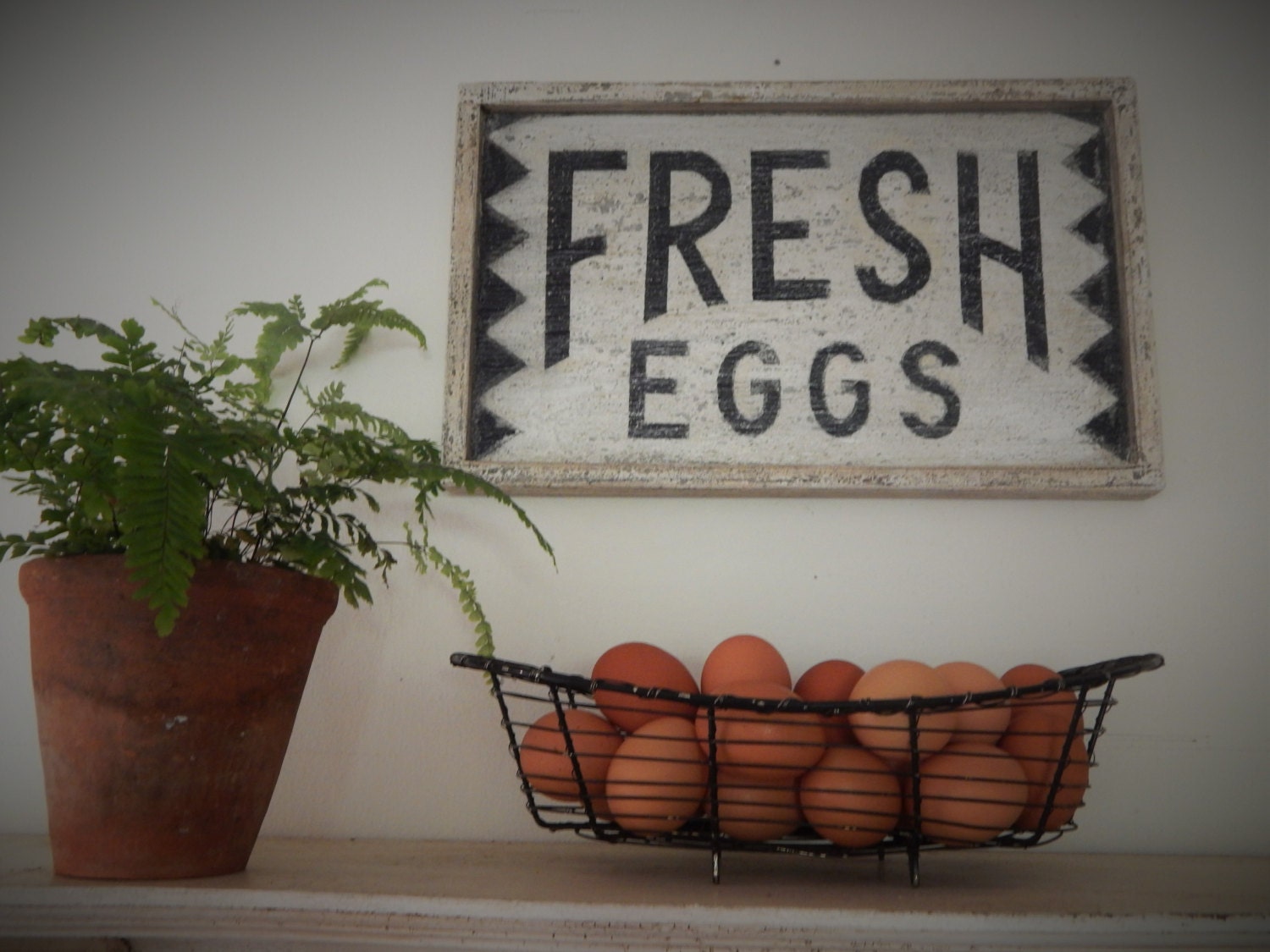 FRESH EGGS Sign vintage style signs hand made signs