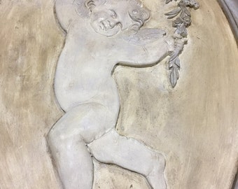 Vintage Plaster Wall Plaque