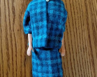 Vintage Blue Suit for Barbie - Barbie Clothes