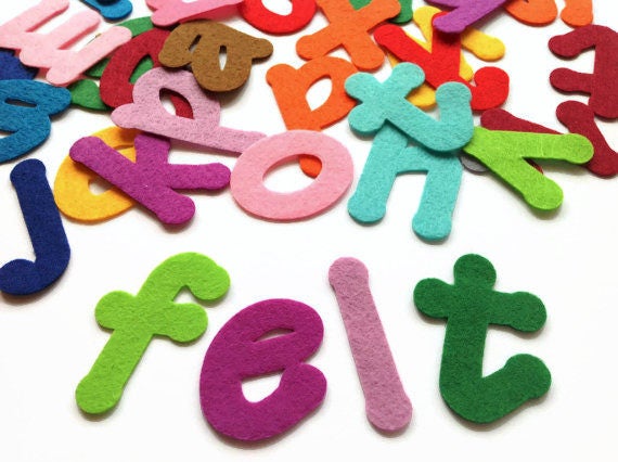 Felt Alphabet 2 Sets 52 Die Cut Letters Applique Lowercase